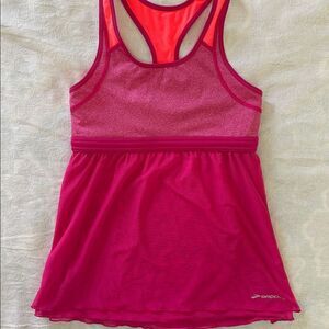Brooks Running Tank Neon Pink Orange Fancy Size S/P